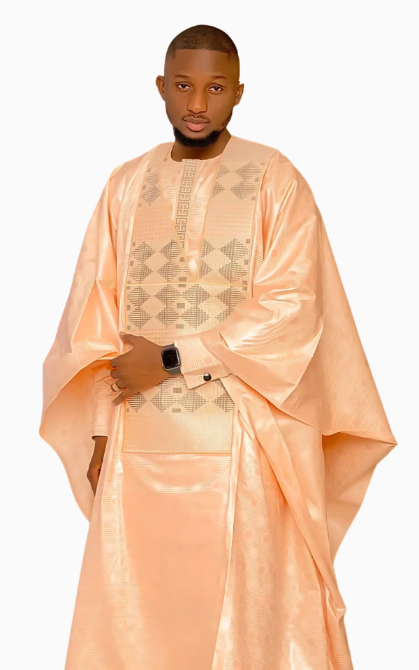 Ensemble Boubou Homme Saumon