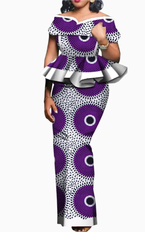 Ensemble Boubou Femme élégant avec jupe coordonnée