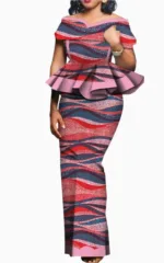 Boubou africain femme avec style chic et coloré