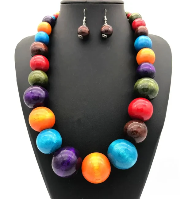 ensemble-collier-boule-africain-1 Collier Africain Boule avec design traditionnel