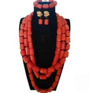 Bracelet africain en corail, accessoire tendance