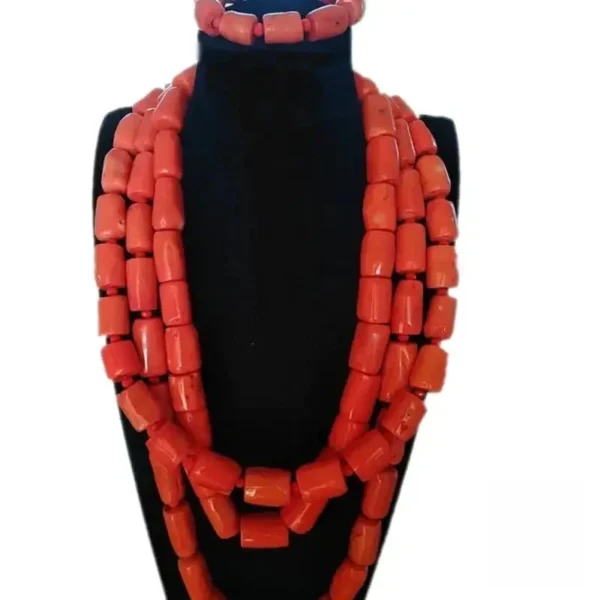 Ensemble de bijoux corail, style ethnique chic
