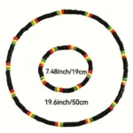 Accessoire vibrant avec motifs africains en rouge et vert
