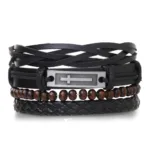 Set de bracelets africains en cuir stylés