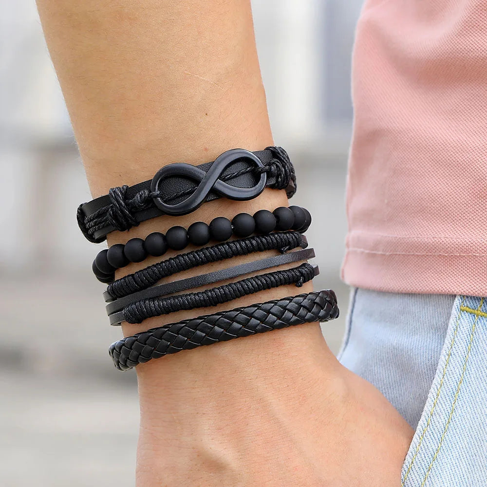 Bracelet africain en cuir au style vintage