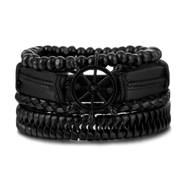 Bracelet en cuir inspiré des traditions africaines