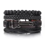 Accessoire en cuir au design africain vintage