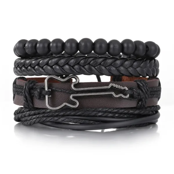 Accessoire en cuir au design africain vintage