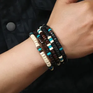 Bracelets colorés en perles artisanales d'inspiration africaine