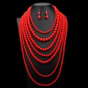 Ensemble de collier africain en perles