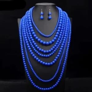 Collier en perles colorées d'inspiration africaine