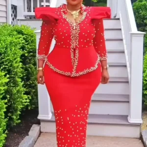 Tenue moderne pour femme inspirée de l'Afrique