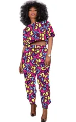 Ensemble Haut Court Femme Africaine