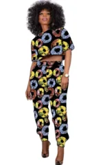 Ensemble africain femme, look tendance et coloré