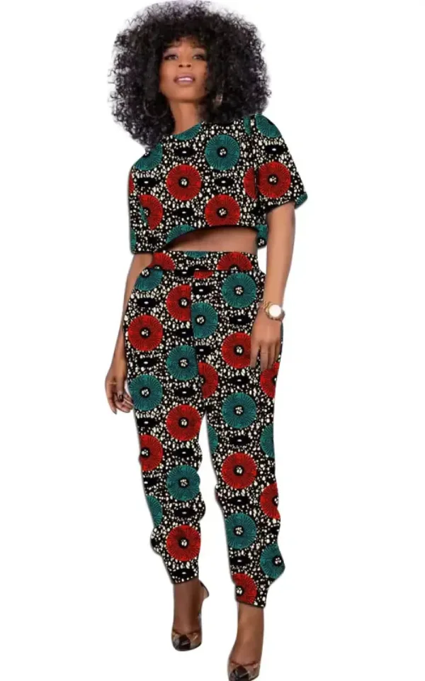 Haut et bas assortis, design africain féminin