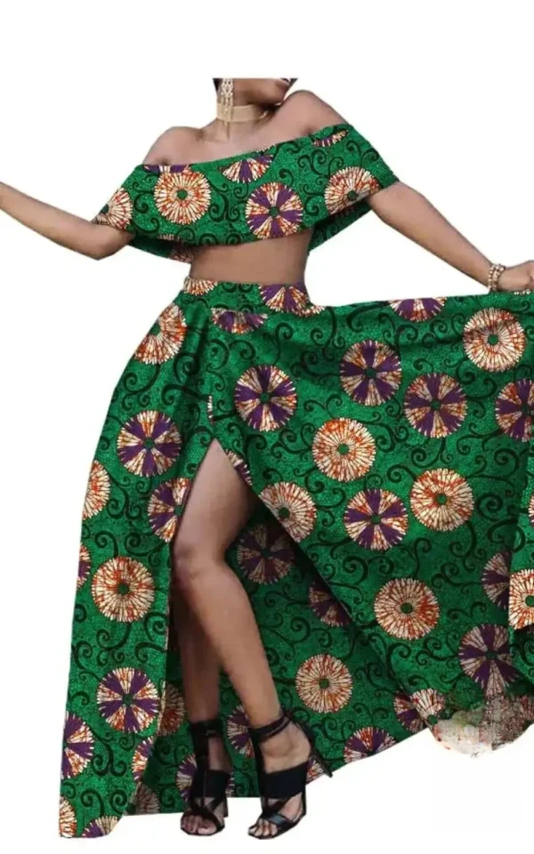 ensemble-jupe-en-pagne-africain-pour-femme-1 Ensemble Jupe Africain Femme