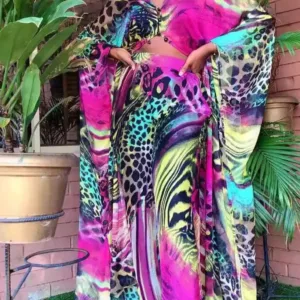 Ensemble Léopard Femme Africaine