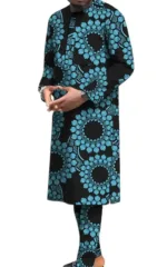 Look moderne avec ensemble africain homme