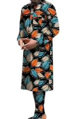 Ensemble long homme aux motifs colorés africains