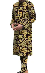 Ensemble homme avec motifs africains