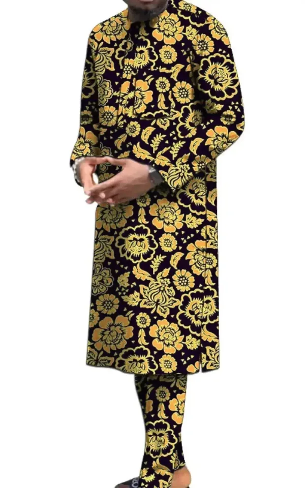 Ensemble homme avec motifs africains