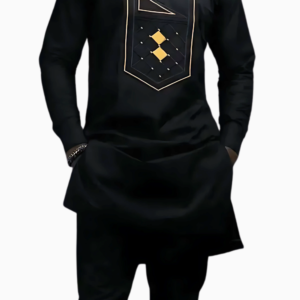 Ensemble africain homme noir avec motifs traditionnels