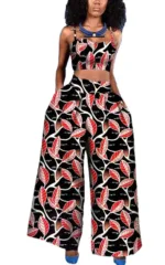 Pantalon chic en tissu africain coloré