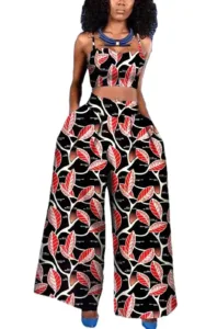 Pantalon chic en tissu africain coloré