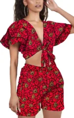 Ensemble Short Africain Femme