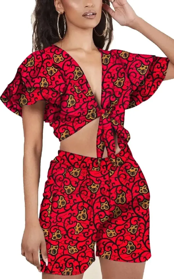 Ensemble Short Africain Femme