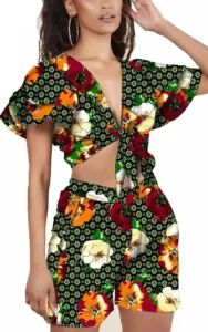 Tenue estivale femme en tissu africain