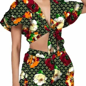 Tenue estivale femme en tissu africain