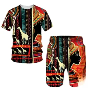 Ensemble T-Shirt Africain Homme
