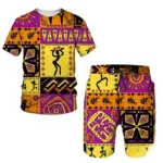 T-Shirt homme aux motifs vibrants africains