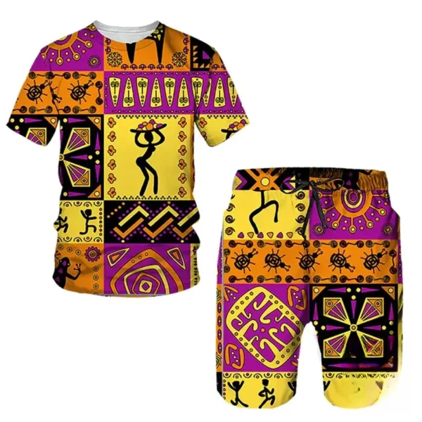 T-Shirt homme aux motifs vibrants africains