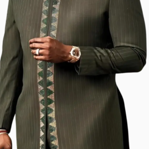 Ensemble Tenue Africaine Homme Vert Kaki