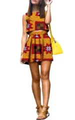 Ensemble wax avec motifs riches et festifs