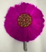 Accessoire ethnique : éventail en plume