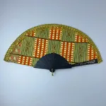 Éventail Africain en tissu Wax coloré et artistique
