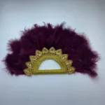 Éventail mariage africain avec motifs colorés