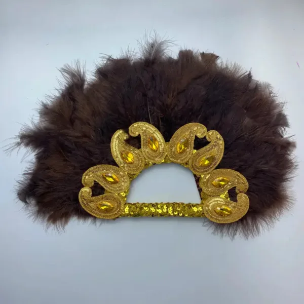 eventail-plume-africain-marron-1 Éventail Africain en Plume Marron