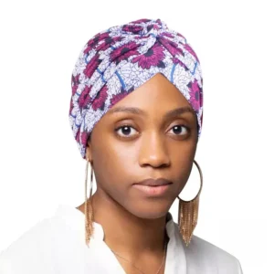 Foulard en tissu wax africain vibrant