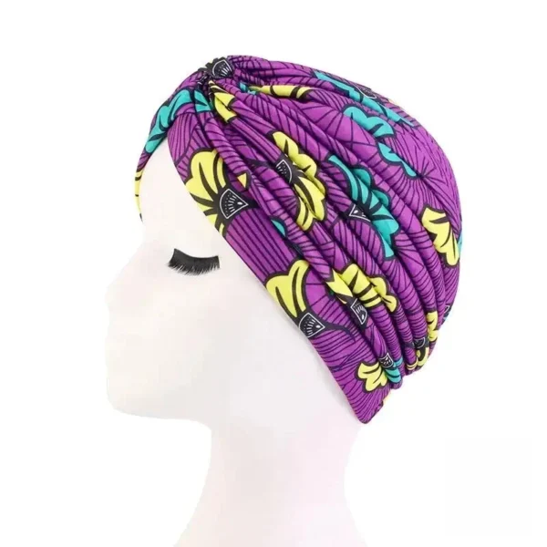 Foulard Africain Wax coloré et stylé - vue 3