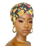 Accessoire mode: foulard africain multicolore