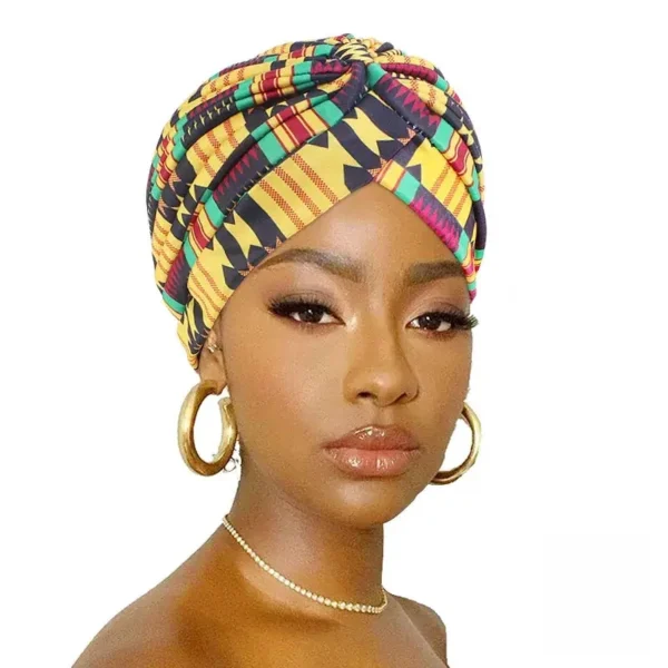 Accessoire mode: foulard africain multicolore