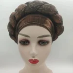 Foulard cheveux avec motifs géométriques africains