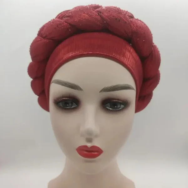 Turban africain en tissu doux pour cheveux
