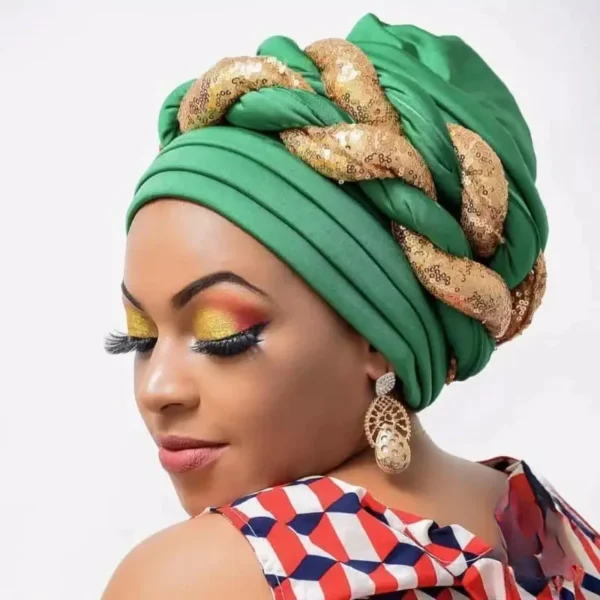 Foulard africain aux motifs vibrants