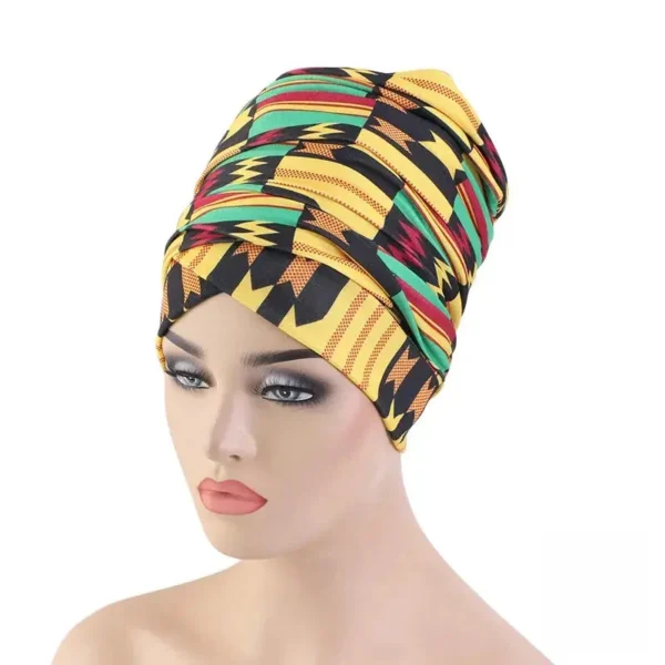Foulard élégant pour cheveux, motif ethnique