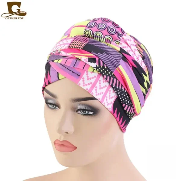 Foulard coloré pour cheveux, style africain